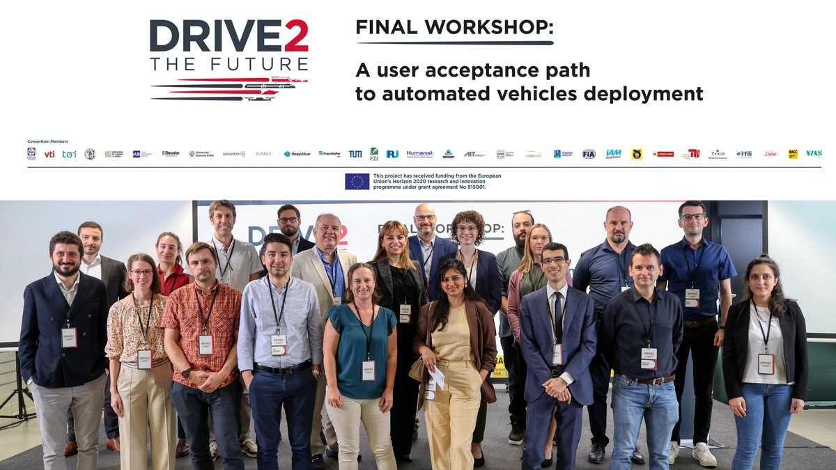 #D2F just finished its 9th Plenary Meeting, in person, at RACC headquarters in #Barcelona😊

It has been time to structure the Drive2theFuture results in order to prepare the Project legacy.

lnkd.in/eSmfaWdD

#h2020 #Mobility #AutonomousVehicles #technology 
<a href="/cinea_eu/">CINEA 🇪🇺</a>