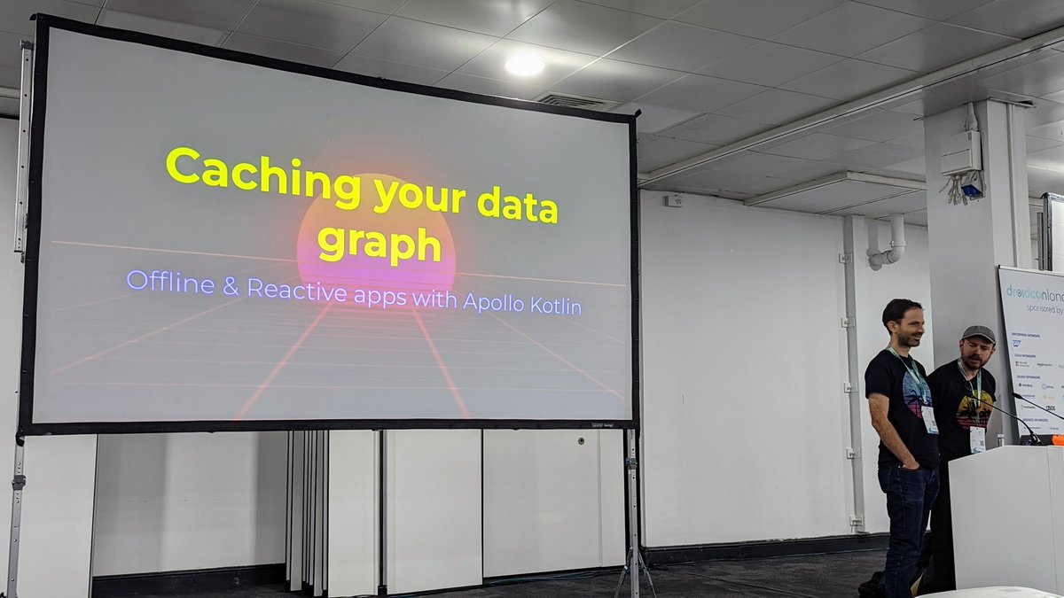 John O'Reilly (@joreilly) on Twitter photo Really interesting talk by <a href="/martinbonnin/">Martin Bonnin</a> and <a href="/BoD/">@BoD@mastodon.social</a> about techniques used for caching data when using <a href="/apollographql/">Apollo</a> library.
Included shout out of course for Confetti #KMM sample (github.com/joreilly/Confe…) that the 3 of us have been developing 🎊😀 #dcldn22 Really interesting talk by <a href="/martinbonnin/">Martin Bonnin</a> and <a href="/BoD/">@BoD@mastodon.social</a> about techniques used for caching data when using <a href="/apollographql/">Apollo</a> library.
Included shout out of course for Confetti #KMM sample (github.com/joreilly/Confe…) that the 3 of us have been developing 🎊😀 #dcldn22