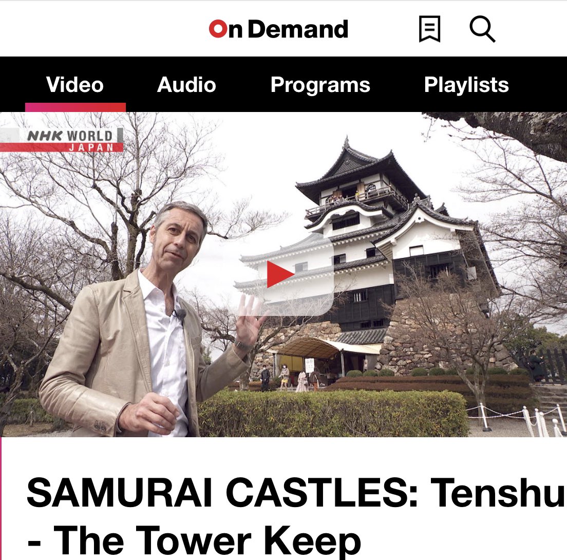 SAMURAI CASTLES: Tenshu - The Tower Keep 
Now available for viewing On Line, On Demand! 

www3.nhk.or.jp/nhkworld/en/on…

#samurai #castle #japanesecastle #nhkworld
#chrisglenn