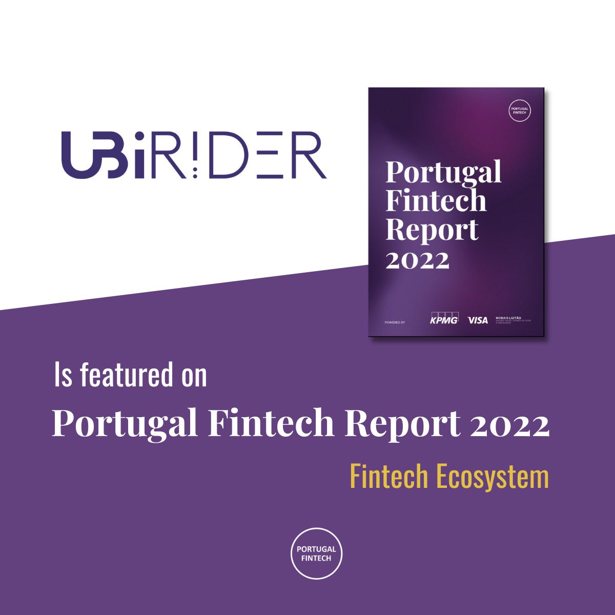 A #Ubirider está destacada no Portugal Fintech Report 2022 como parte do ecossistema #Fintech português! 🎉

Ubirider is featured on Portugal Fintech Report 2022 as part of the Fintech ecosystem in Portugal! 🎉

portugalfintech.org/portugalfintec…