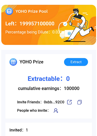 📢
Invitation bonus is now online
Let's #YOHO  together!