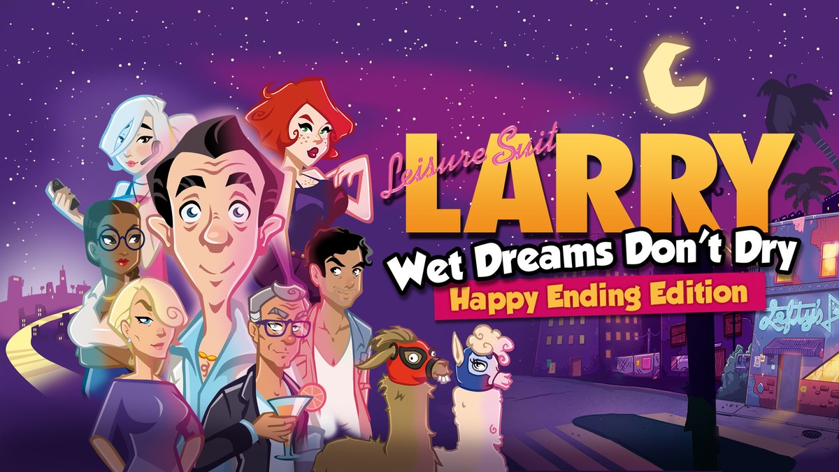 💦 4years ago thanks to @AssembleTeam & @CrazyBunchTeam my first #WetDreamsSaga adventure #LeisureSuitLarry #WetDreamsDontDry was released!

🎮💦 I also came on #PlayStation4 #Nintendo Switch #iOS #Android & #XboxOne *hehe*

😉 Play with me now: bit.ly/LSL_WetDreamsD…

#indiedev