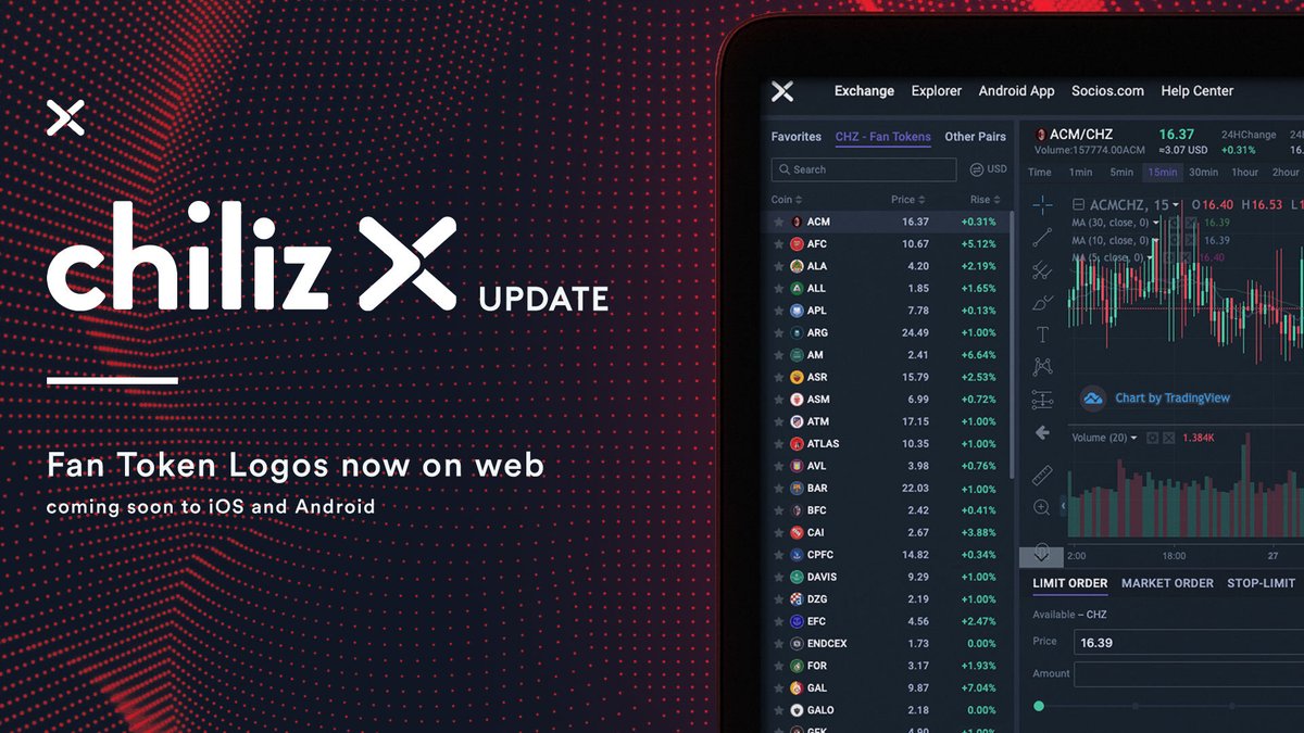 Chiliz𝐗 update 📢 We have added Fan Token Logos to Chiliz𝐗 web 🌐 Locate all available Fan Tokens faster and enjoy the improved UI 😀 Let us know what you think of the update 👇 ⚡️ $CHZ