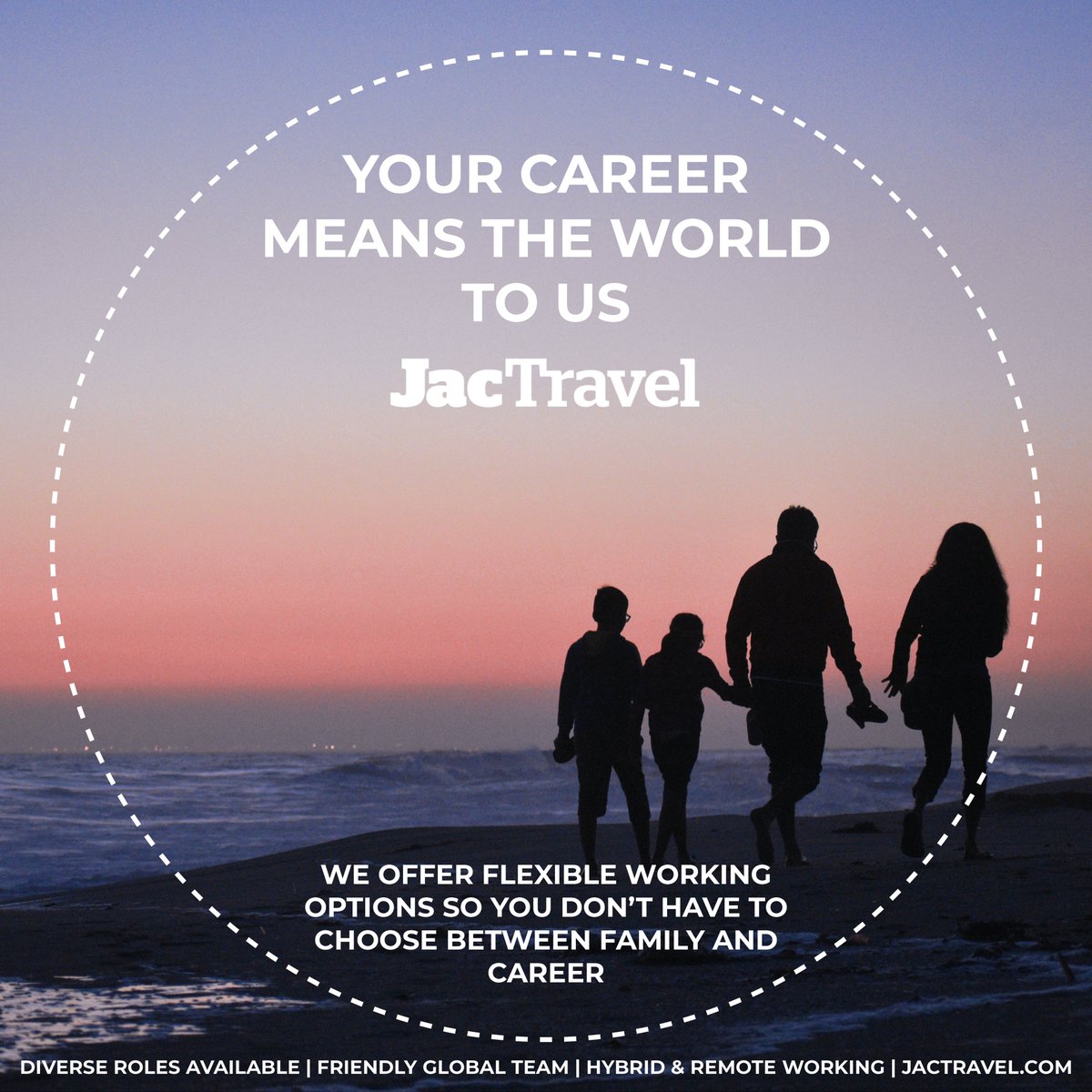 JacTravelDMC's tweet photo. Your career means the world to us 🌍 That's why  we offer flexible working options so you don't have to choose between career and family.

See specific opportunities on our parent site WebBeds: https://t.co/iJuXhsoVoD

#opportunities #careers #applynow #wearehiring #teamJac https://t.co/I2zFr12w5j