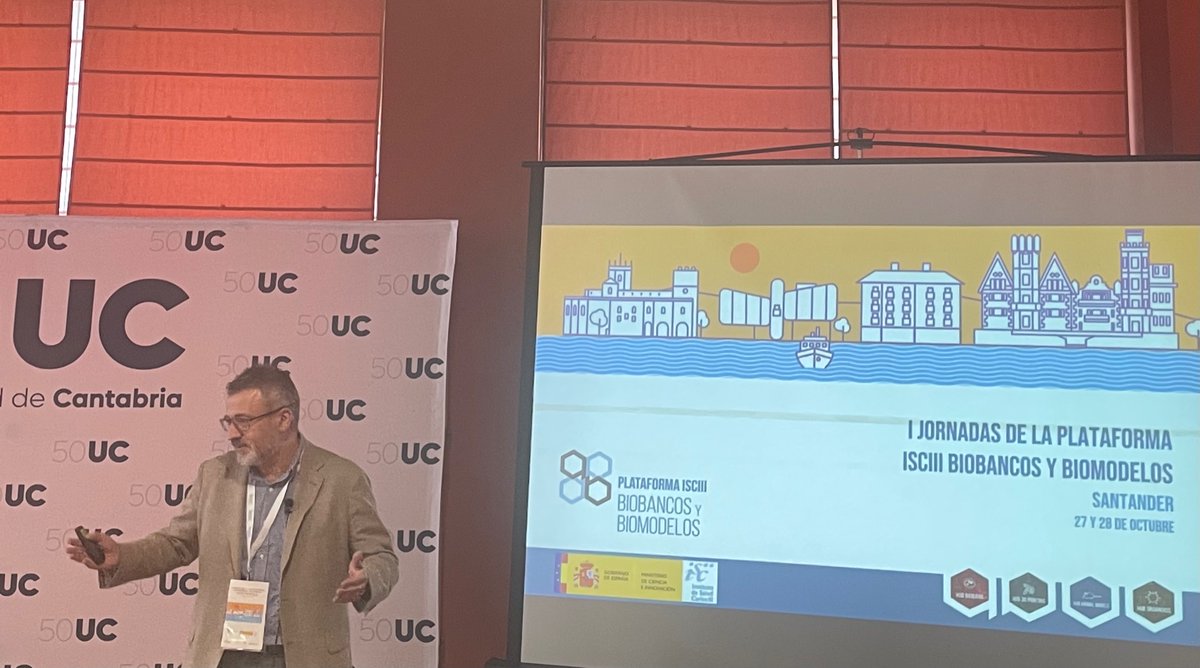 rvbiobancos's tweet photo. @jalopezg70, Director Científico del Biobanco FIVO, presenta en las I Jornadas de la @PNBB_ISCIII su experiencia al conseguir la primera acreditación según norma ISO 20387 de un biobanco en Europa. Gran expectación https://t.co/wI1iNQFOXo