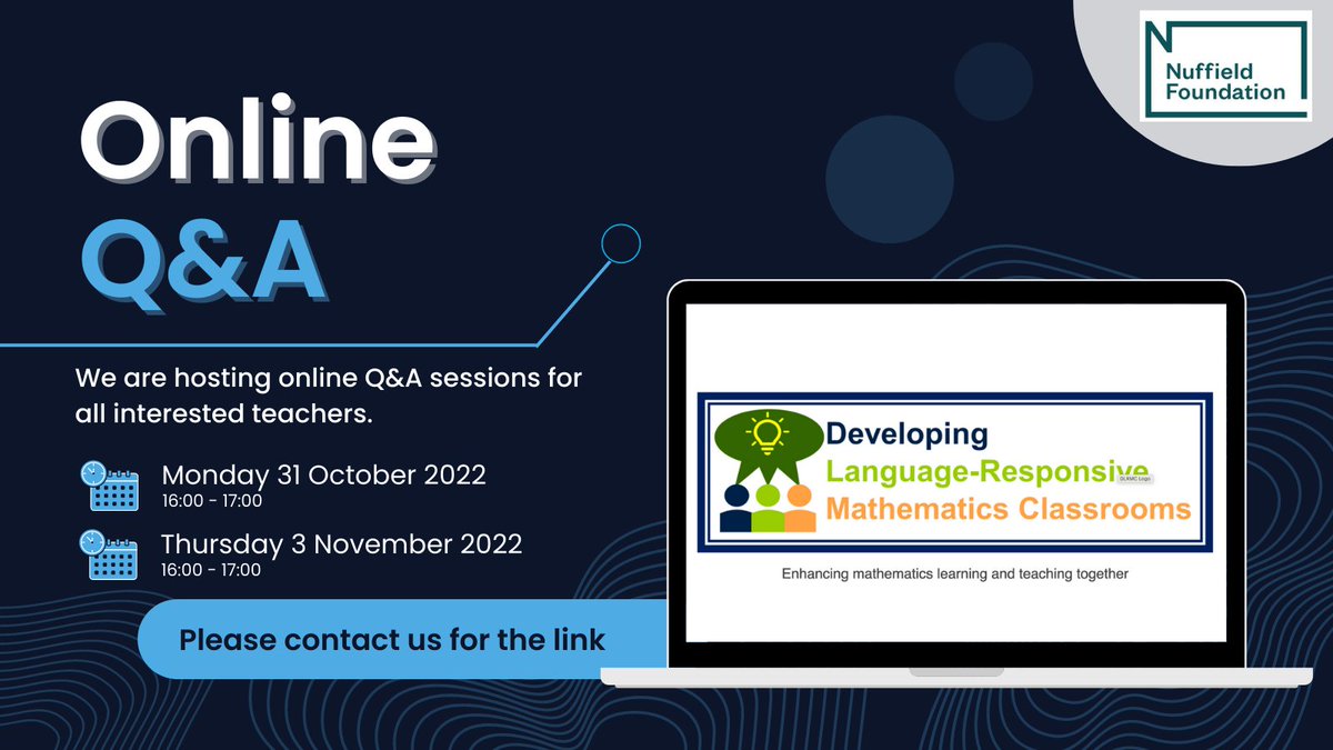 We are hosting some Q&amp;A sessions for any interested teachers. Please contact us to receive the link.