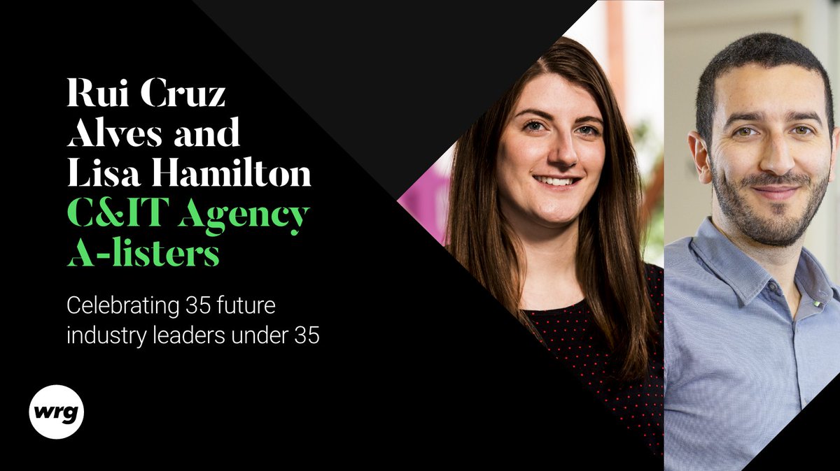 WRG_inizio's tweet photo. We are absolutely delighted that Rui Cruz Alves and Lisa Hamilton have been recognised in @CITmagazine's A-List which celebrates 35 future leaders under 35. Huge congratulations to them both! #CITAwards #35Under35 https://t.co/bXAfJYzEC7
