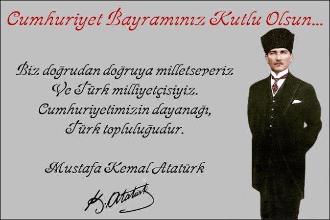 Geleceğe güçlü biçimde ulaşabilmek, Cumhuriyetimizi korumak ve yaşatmakla olanaklıdır. 29 Ekim Cumhuriyet Bayramınız Kutlu olsun,
