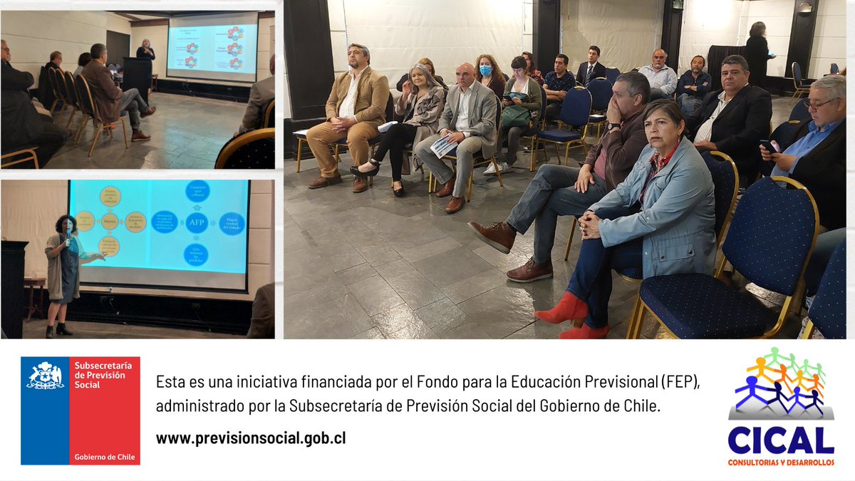CicalEmpresas's tweet photo. Programa “Aportando a la Construcción de un Nuevo Sistema Previsional para Chile”, financiado x el Fondo para la Educación Previsional (FEP), tuvo como reto generar un espacio de participación, reflexión crítica y elaboración de propuestas.

👉 https://t.co/NUasdYrJwA https://t.co/LiGbG8Vt8K