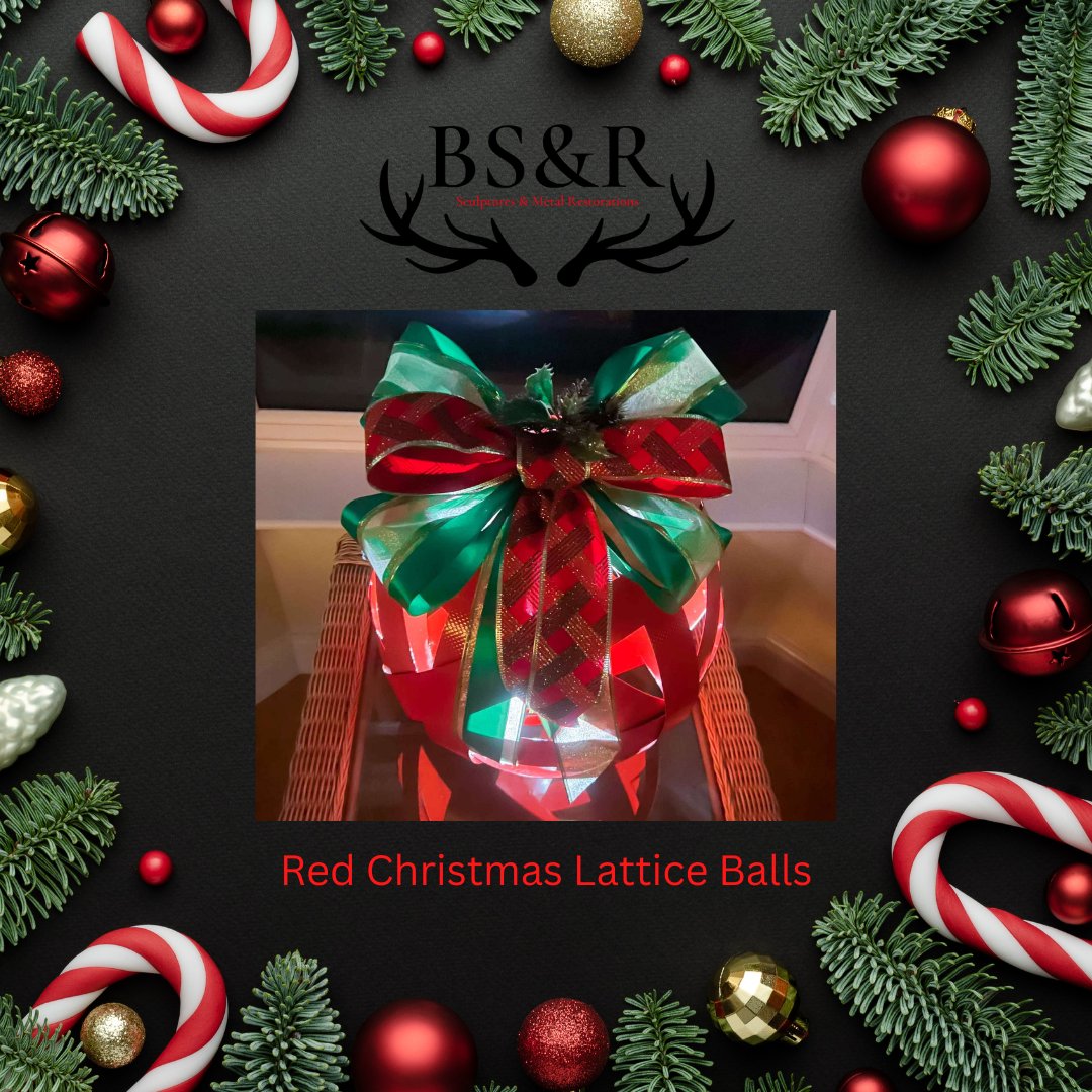 BSandR_'s tweet photo. New to the Birchills Sculptures Store is this contemporary red lattice ball perfect for Christmas. The ball comes fitted with its own festive bow making it perfectly fit into the Christmas ambiance of your home or into any outdoor setting. 

#christmas #christmasgifts #decoration https://t.co/2KeywhZGRW