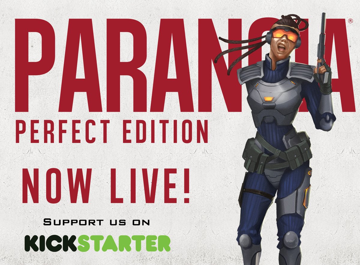 The PARANOIA: PERFECT EDITION Kickstarter is now live!
Join in on the fun right HERE kickstarter.com/projects/19906…