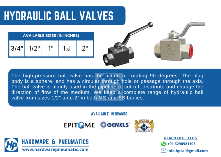 PneumaticsIndia's tweet photo. Product Offering:

Category: Hydraulic Valves

Product: Hydraulic Ball Valves

A hydraulic ball valve is a special type of industrial valve used to direct and control fluid in hydraulic systems, where pressures range from 250-500 bar. https://t.co/F0eqO4fMZ5