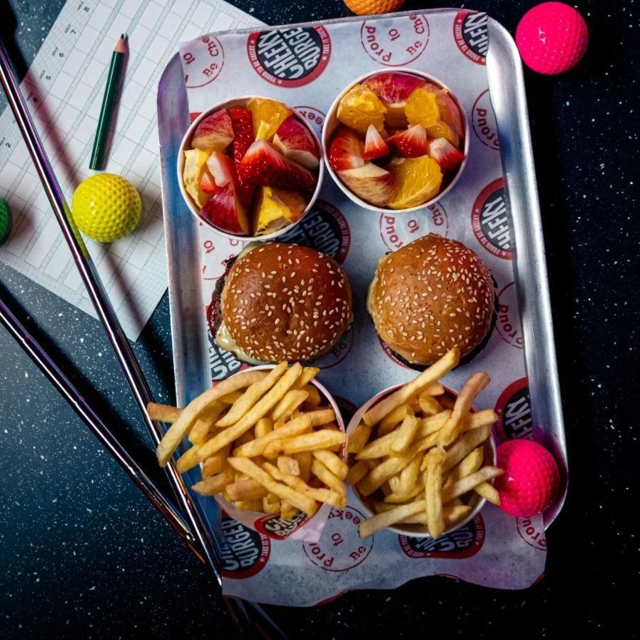 Calling all kiddos this half term! Make your way to <a href="/playbirdies/">Birdies</a> for some fun-filled crazy golf and try our beautiful food! 🍔🍟🧃
Kids menu available at cheeky prices!

🧸CHEEKY CHEESBURGER or VEGAN SLIDER served with a portion of fries and ketchup
… instagr.am/p/CkQLBpNIVe_/