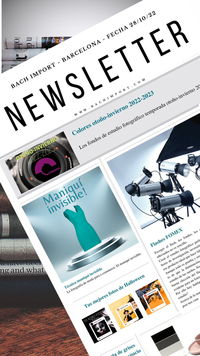 bachimport's tweet image. N E WS L E T T E R  📰 
Más información: bachimport.com