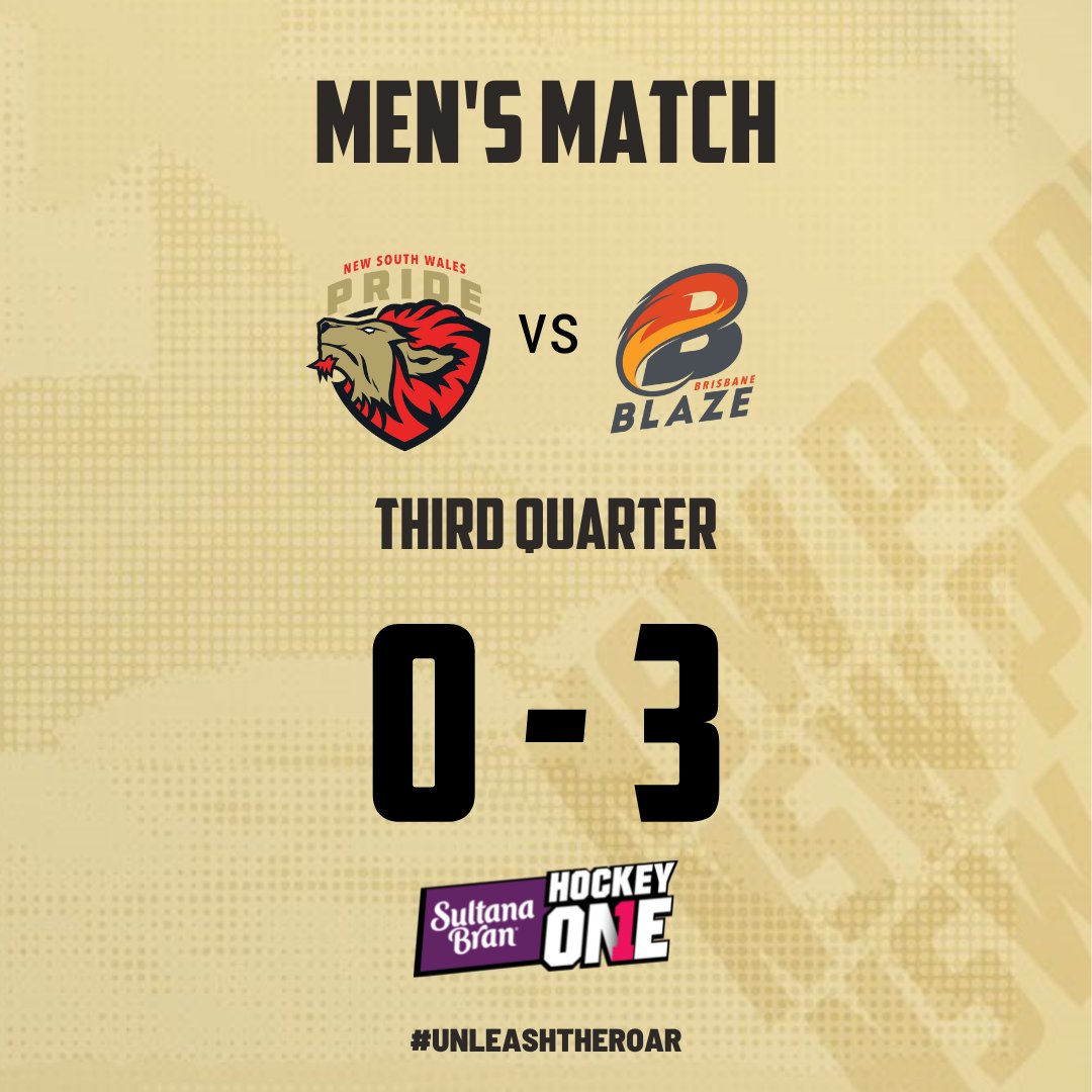 With one quarter to go can the @NSWPRIDEH1 Men get the required goals to get the win tonight? #unleashtheroar #hockeyone #NSWvBBZ
