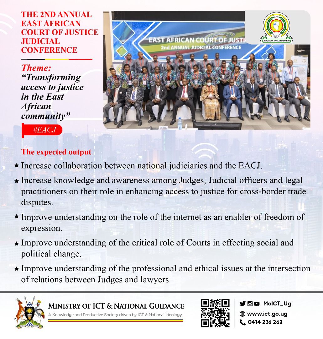 ✓Improve the understanding of the critical role of courts in effecting social & political change ✓Improve understanding of the professional & ethical issues among lawyers & judges #EACJ @MoICT_Ug @Hon_Ssebugwawo @MosesWatasa @KabbyangaB @uictug @MakerereLaw