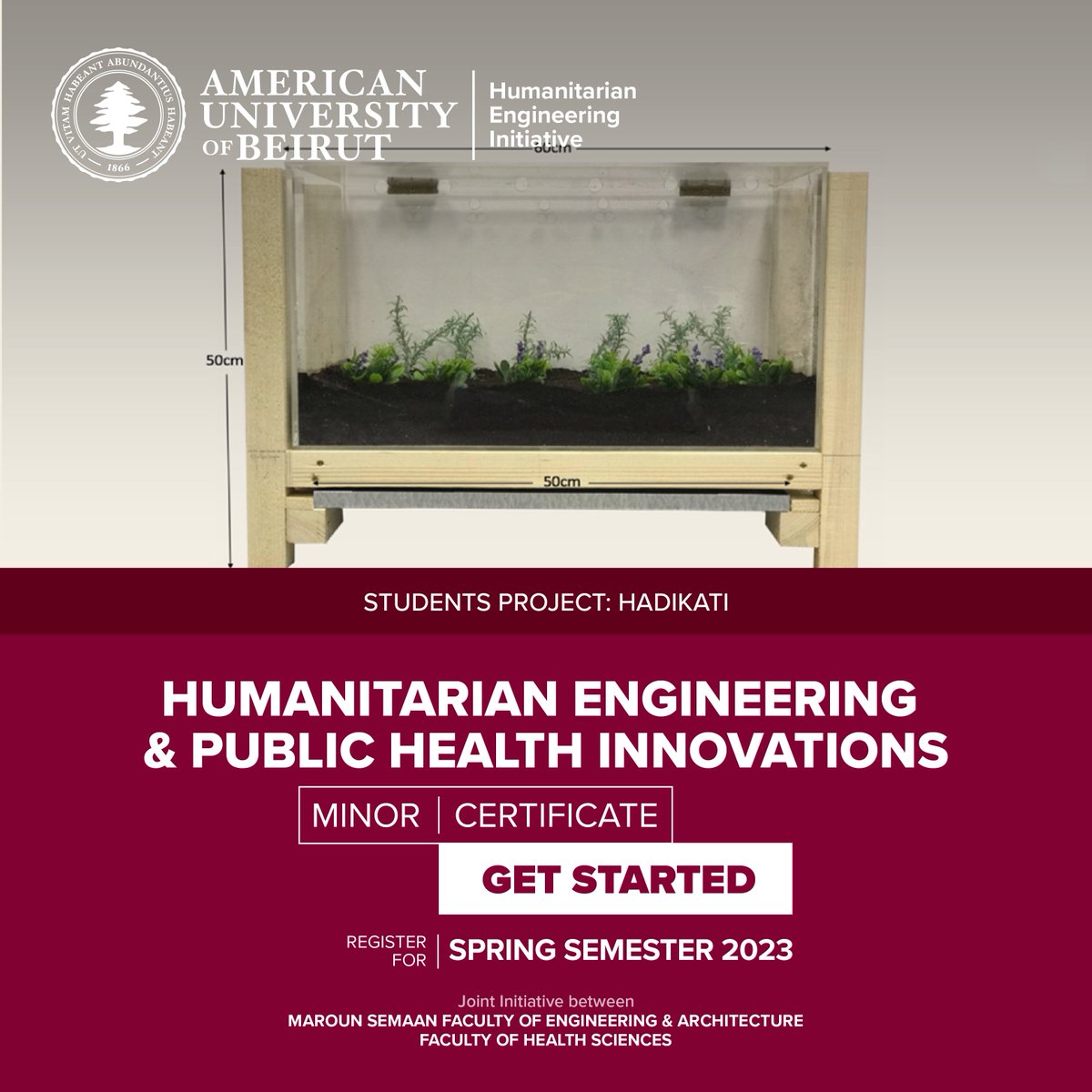 FHS_AUB's tweet photo. Tackle issues from two complementary perspectives: public health & engineering. Register for the minor/certificate in Humanitarian Engineering & Public Health Innovations as of November 10
🔗https://t.co/wVpUZV8C9W
#AUB #MSFEA #FHS #humanitarianengineer https://t.co/nIIIJSQTWz