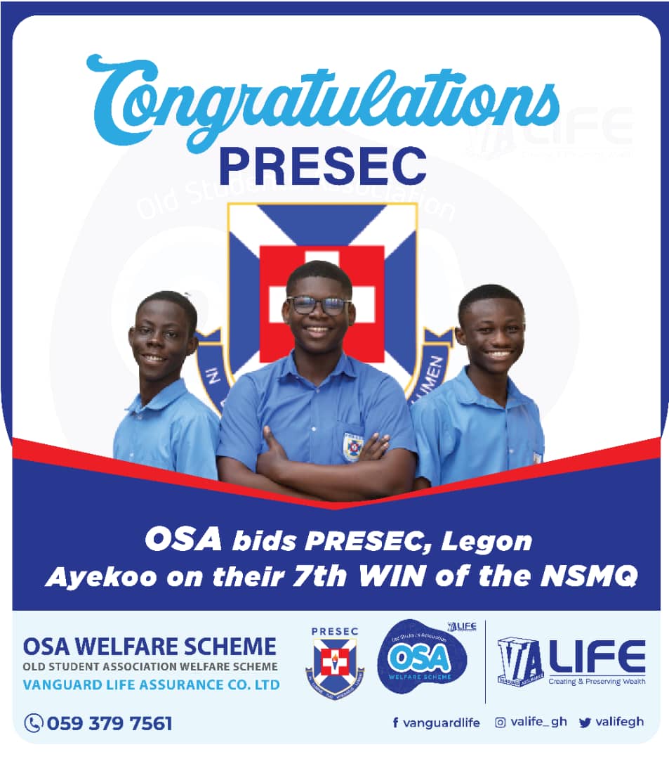 valifegh's tweet photo. OSA says a big Ayekoo to the PRESEC ans on their 7th win https://t.co/fcjuH328gF