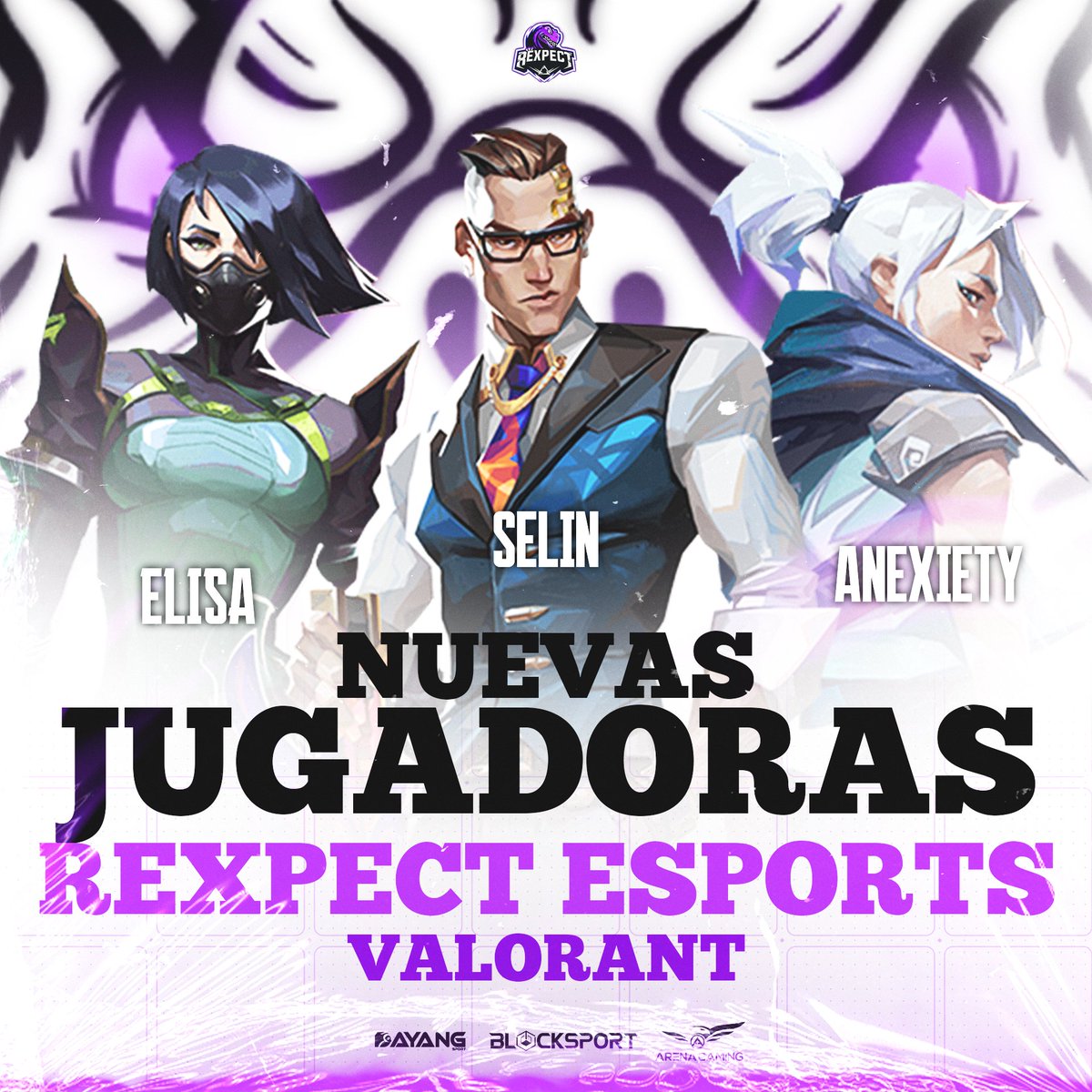 ReXpect Esports (@rexpectesports) on Twitter photo 🚨 🅿🆁🅴🆂🅴🅽🆃🅰🅲🅸Ó🅽 🚨
Aquí están las 3 chicas que completaran el roster de <a href="/RexpectGlamour/">ReXpect Glamour</a> (🇬🇧 Here are the 3 girls who will complete the roster )
🦖@ElisqVAL
💜 <a href="/anexietyVLR/">Anastasija⚡️</a>
🦖 @shyVLRNT
Se unirán a (🇬🇧They will join)
👩🏻✈️@tvsharoberts
💜 @arabel_val
#RoarWithUs🦖💚 🚨 🅿🆁🅴🆂🅴🅽🆃🅰🅲🅸Ó🅽 🚨
Aquí están las 3 chicas que completaran el roster de <a href="/RexpectGlamour/">ReXpect Glamour</a> (🇬🇧 Here are the 3 girls who will complete the roster )
🦖@ElisqVAL
💜 <a href="/anexietyVLR/">Anastasija⚡️</a>
🦖 @shyVLRNT
Se unirán a (🇬🇧They will join)
👩🏻✈️@tvsharoberts
💜 @arabel_val
#RoarWithUs🦖💚