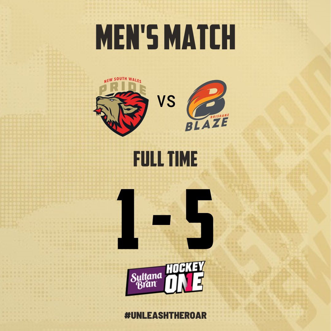 Unfortunately our Men have gone down in this grand final rematch against @brisbaneblazeH1 5-1. 

A tough loss with this being our Men's first loss in @H1league history! 

Bring on next week against @TasmaniatigersH1 #unleashtheroar #hockeyone