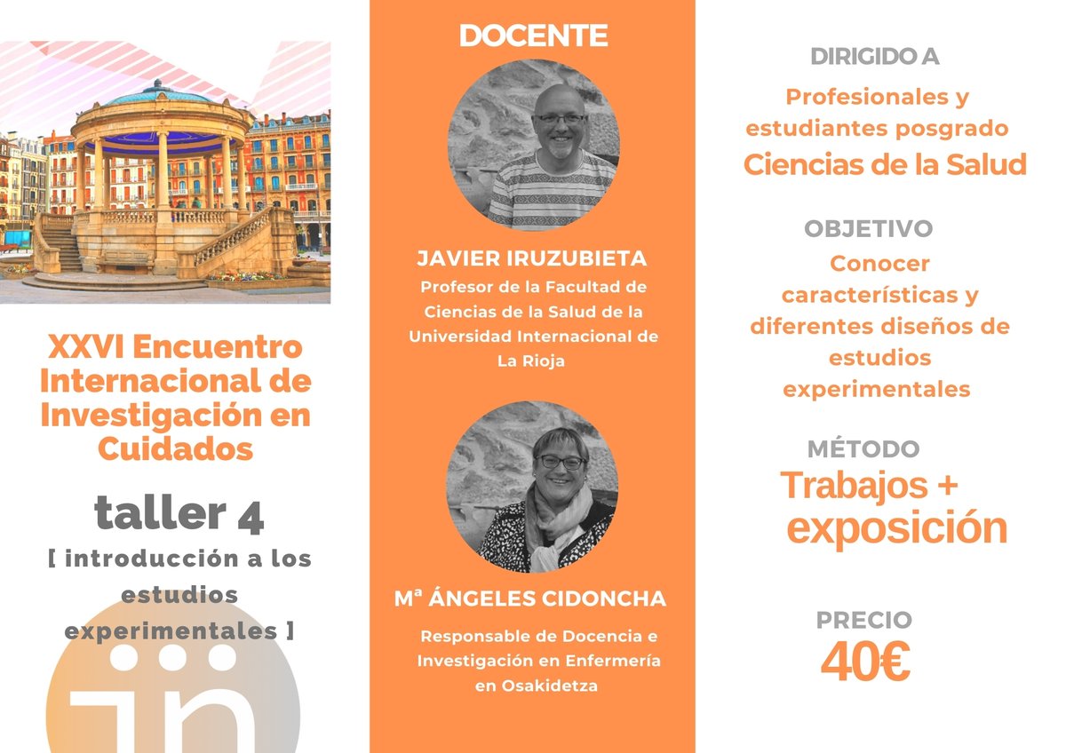 Investenisciii's tweet photo. #IMPORTANTE Se acaba el plazo. Inscripciones hasta el 31 de octubre en los talleres del XXVI Encuentro Internacional de Investigación en Cuidados (16-18 nov, Pamplona). Y la palabra TOP se nos queda corta.

INFO + INSCRIPCIONES: https://t.co/snqH6cVNae 
#inves22 #ponentestop https://t.co/EpibifloF7