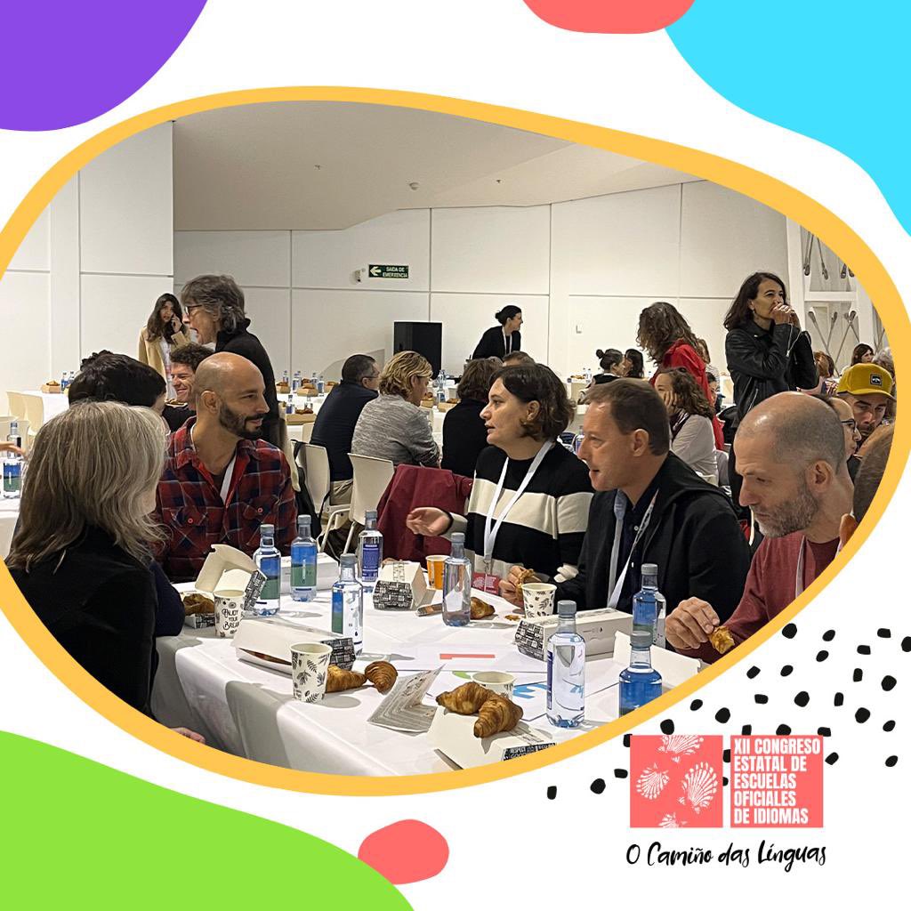12CongresoEOI's tweet photo. El Café Mundial es una dinámica que ha surgido en este XII Congreso, con el fin de multiplicar las relaciones interpersonales, interescolares e intercomunitarias del colectivo de docentes de EOI.

¡Gracias por vuestra participación! 👏🏼😊

#OCamiñoDasLinguas https://t.co/qyzULcNHxW