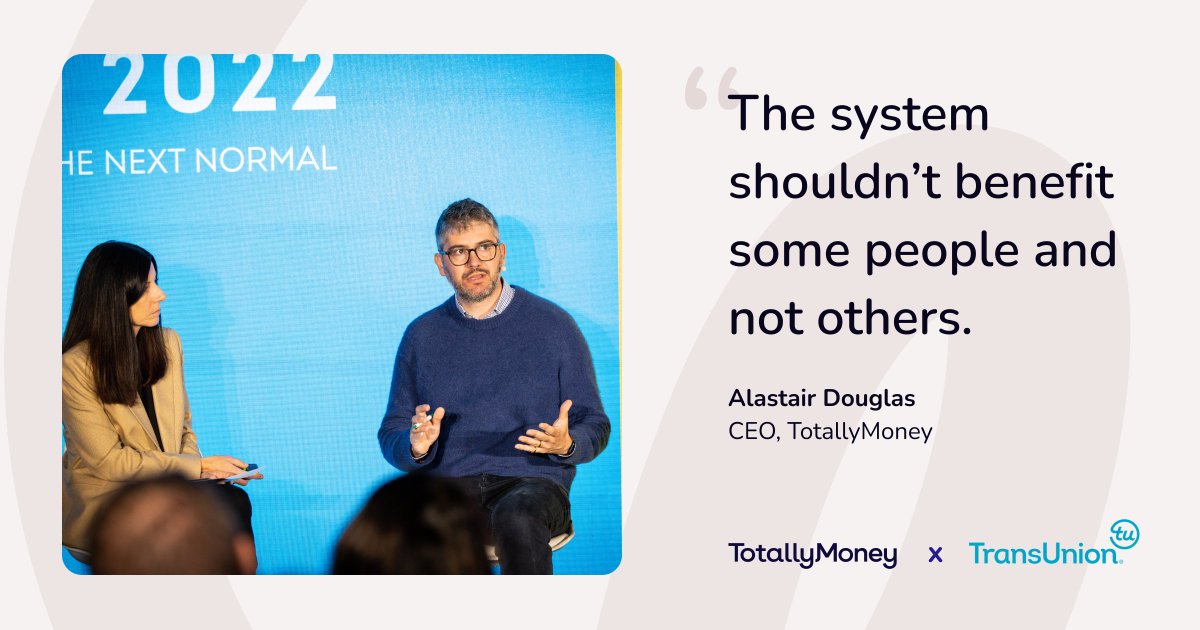 Speaking on @TransUnionUK's latest podcast, our CEO Alastair Douglas explains how fairness and transparency are at the heart of everything we do at @TotallyMoney. We’re building an app that makes your data work FOR you instead of holding you back. transunion-uk-podcast.fireside.fm/the-drive-for-…