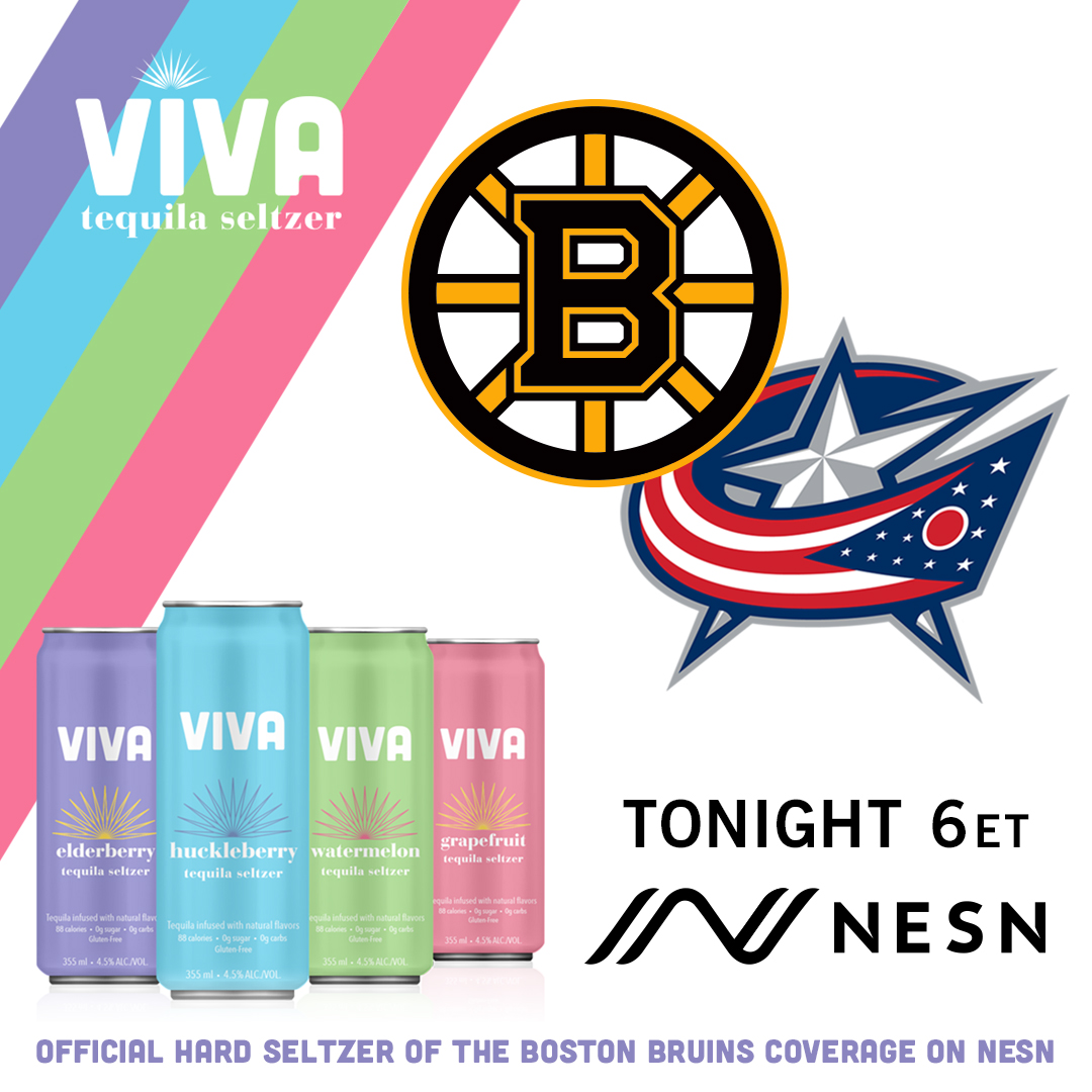 NESN's tweet image. Hanging in Ohio

📺: 𝙉𝙀𝙎𝙉 // 6 ET  
💻: 𝙉𝙀𝙎𝙉 𝟯𝟲𝟬 // bit.ly/3WdV8c7  
📲: nesn.com/App  
🆚: @NHLBruins at @BlueJacketsNHL
🤝: Presented by @vivaseltzer, #1 hard seltzer in the world. Purchase online at vivatequilaseltzer.com