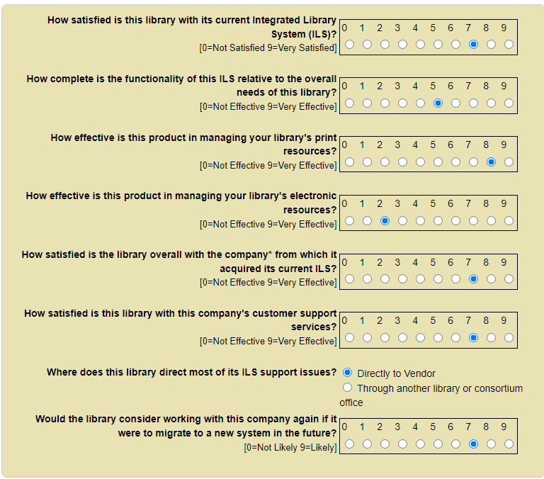 Please respond to the 2022  Library Automation Perceptions Survey

Critical year for the survey to assess changes in the industry on library satisfaction with vendors and core technology products.

librarytechnology.org/perceptions/20…