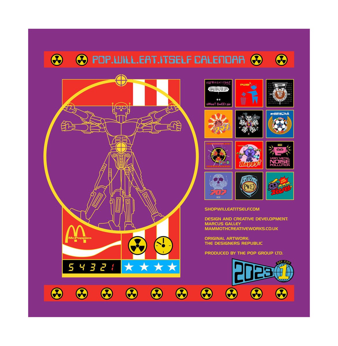 Out in the wild (and wandering) today...The 2023 <a href="/pweiofficial/">Pop Will Eat Itself</a> Calendar. A lot of time, head scratching, fun and Dr Pepper went in to redrawing and putting this together and... it looks ACE! 
Available from shopwilleatitself now