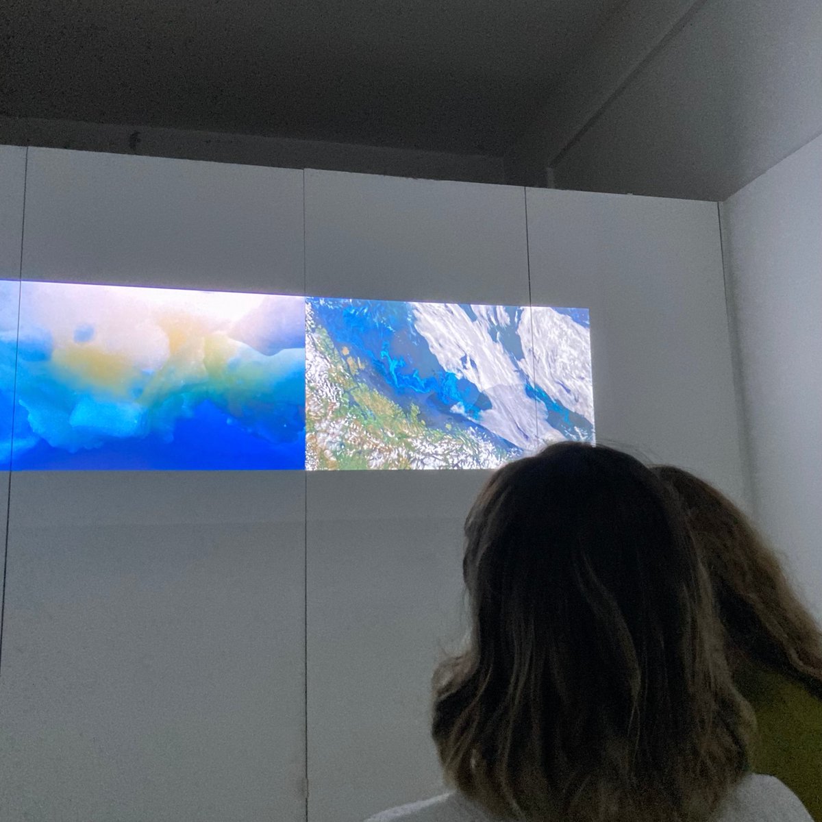 As above so below. Ice algae (old-growth forests of the high Arctic) in amazing videos by Daniel Vogedes/ @MareIncog @UiTNorgesarktis, with @NASAEarth imagery, in a hypnotic, scale-dissolving loop by @JenniferArgoArt @mapping_ocean exhibition at @newglasgowsoc for another week!