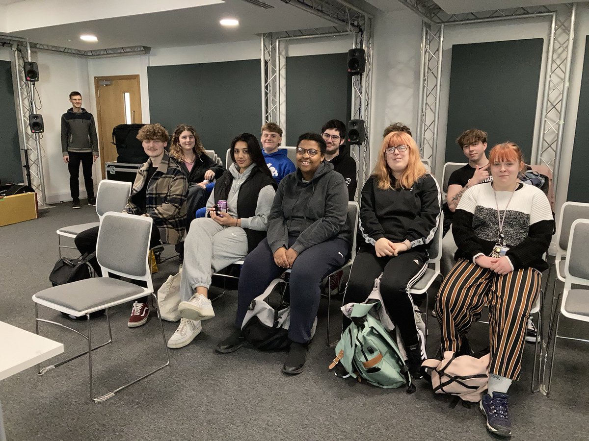 My 2nd year Digital Media students. Blowing their minds (and ears!) with ambisonic audio in the 22:2 Sound Lab. <a href="/uniofglos/">University of Gloucestershire</a>