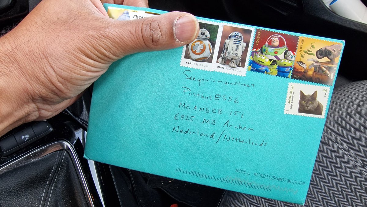 New mail in our P.O.box! Love the  # starwars #stamps  !!! Thank you Thomas!