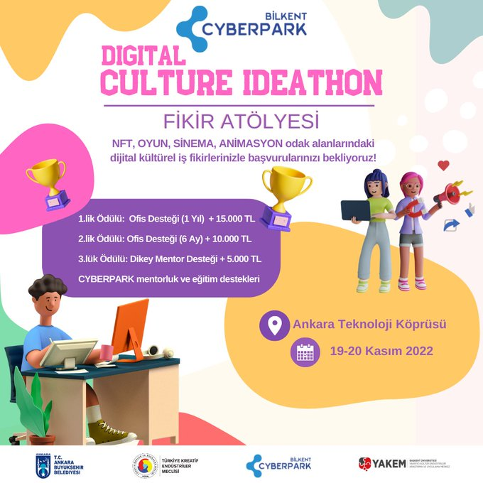 ‘Digital Culture Ideathon: Fikir Atölyesi’ için başvurular bekleniyor! bthaber.com/digital-cultur… @CyberparkTGB #AnkaraTeknolojiKöprüsü @bthaber