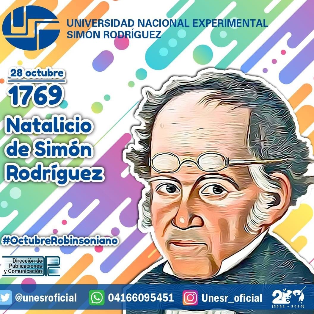 unesrvallesdel1's tweet photo. Natalicio de nuestro epónimo Simón Rodríguez @unesroficial #OctubreRobinsonianoUnesr https://t.co/fRZpqGmbho