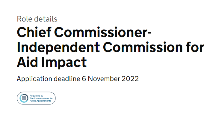 I remember when @AndrewmitchMP created @icai_uk - arguably needed even more now so hope you'll consider applying to lead it - …for-public-appointment.service.gov.uk/roles/5106?bac…