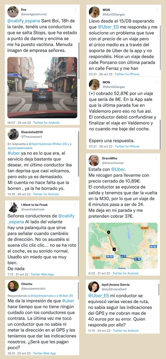 1.343 <a href="/consumogob/">Secretaría General de Consumo y Juego</a> <a href="/fiscal_es/">Fiscalía General</a> <a href="/DefensorPuebloE/">Defensor del Pueblo</a> @facua <a href="/consumorg/">Consumidores Org</a> <a href="/CECUconsumo/">CECU</a> <a href="/ADICAE/">ADICAE</a> <a href="/consumidores/">OCU</a> <a href="/eccspain/">Centro Europeo del Consumidor en España</a> 

TEMERARIOS conduciendo

TEMIDOS con las rutas

...y los jefes #PoniendoElCazo

#QuejasVTC #EstafaCabifyUber #Cabify #Uber #Bolt