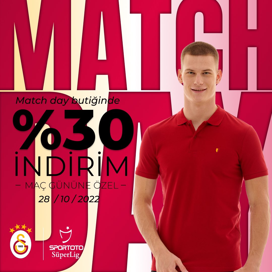 #BugünGünlerdenGALATASARAY 💪 Maç gününe özel indirim fırsatı GSStore.org’da! 🛒 bit.ly/3SGrWqZ #Galatasaray #GSStore #KGvGS #MatchDay