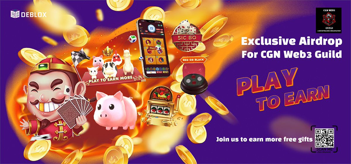 🥳1 Million Dollars Treasure Hunt (Exclusive for CGN Web3 Guild Community) 
💰 50*200DGSG per winner FCFS
⏲️Period: Oct 28, 20:00 to Oct 30, 20:00 (UTC +8)
📏Rules:
1. Follow <a href="/Debloxio/">Deblox.io</a>
2. RT &amp;❤️
3. Join DC and get Hunter roles
4. Filled WL form
⌛️End of Oct 28
💰Claim Nov 01
#P2E