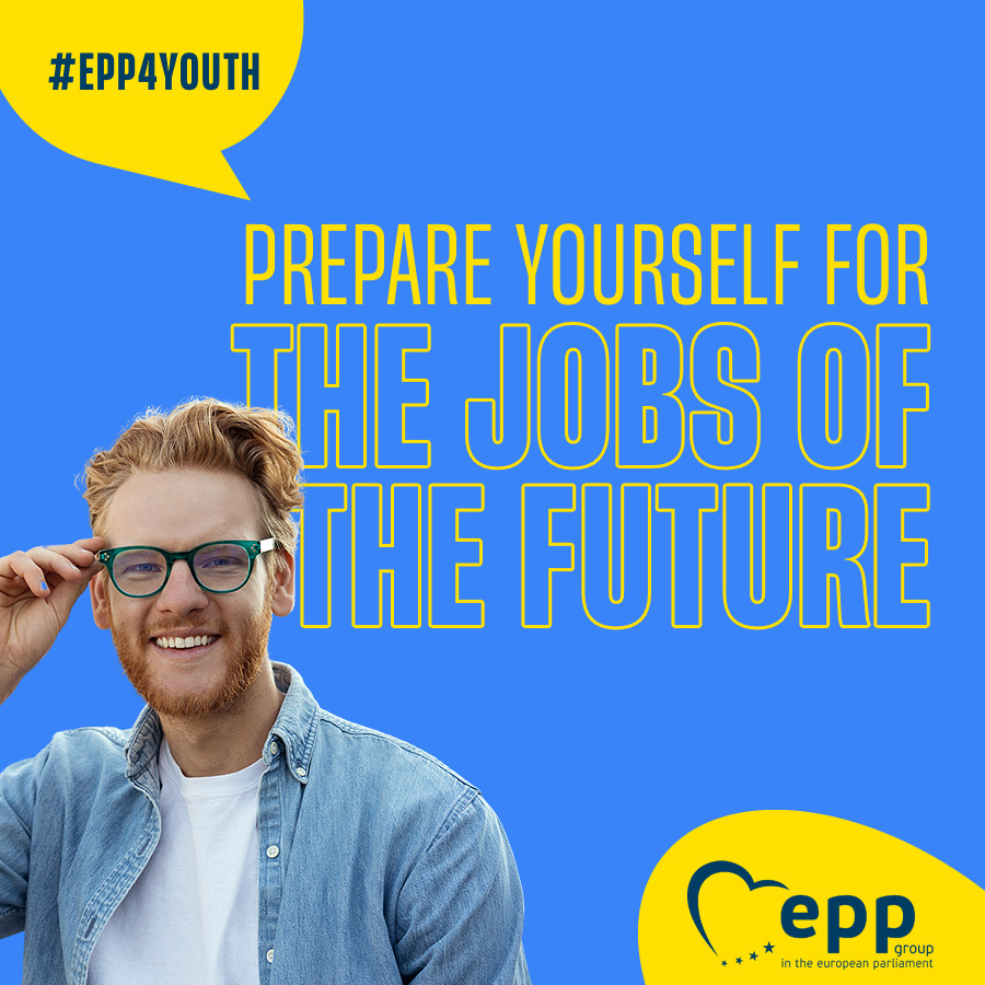 💡Being prepared for tomorrow's job requirements needs continuous upskilling, not only for young people but everyone. Teachers need to be trained in innovative teaching methods and universities should expand their online and open education resources. #EPP4Youth