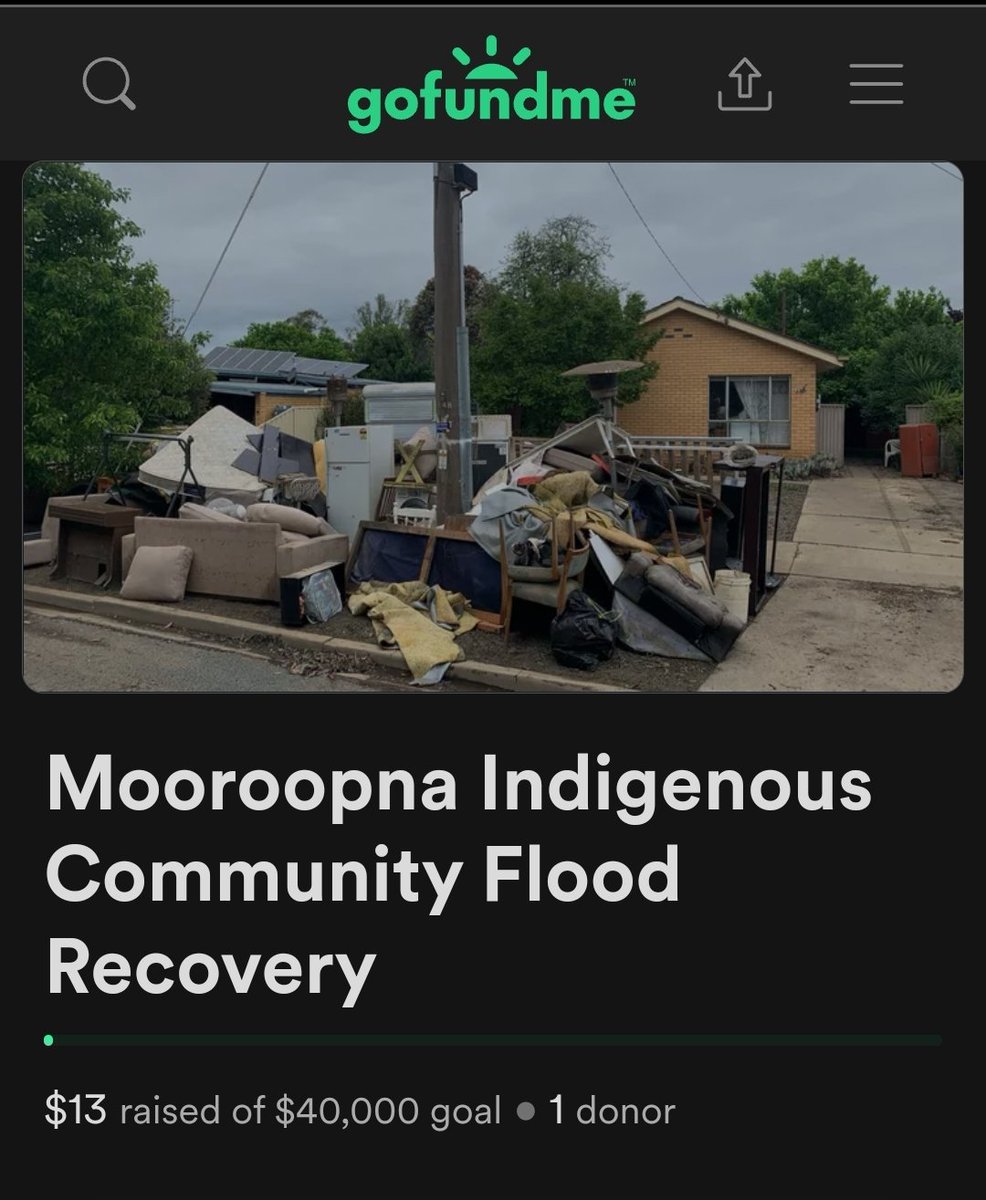 Displaced/Now homeless and possesionless families in need of support in Mooroopna due to devastating flood impacts. Any support or sharing is greatly appreciated 

gofund.me/e98444dc