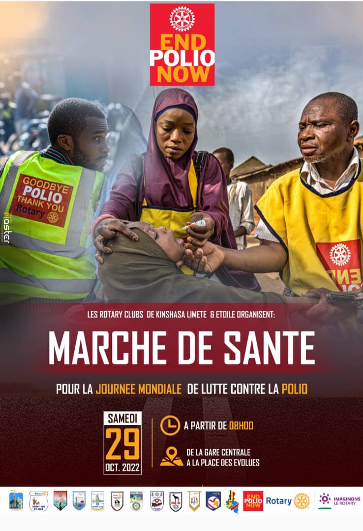 RotaryKinLimete's tweet photo. Rejoignez-nous demain samedi pour une marche! Ce sera l'occasion de rencontrer &amp; d'échanger avec de nombreux Rotariens sur le fonctionnement de cette formidable organisation. @RotaryFR @Rotary #Kinshasa https://t.co/a9csd7Ub4W