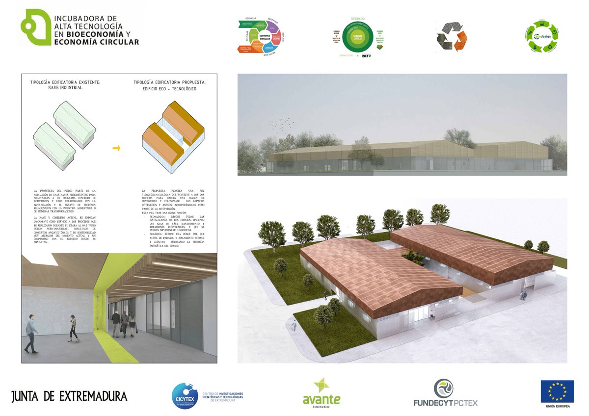 CICYTEX's tweet photo. ✂️Hoy inauguramos la Incubadora de Alta Tecnología en Bioeconomía y Economía Circular (IAT)
✅Iniciativa de @CICYTEX @Junta_Economia , @FundecytPCTEX y @e_avante 
👉Con el apoyo fondos FEDER a través de @FundacionINCYDE y @camarascomercio 
ℹ️Toda la info https://t.co/q7ENS2089V https://t.co/xqc5kldqrH