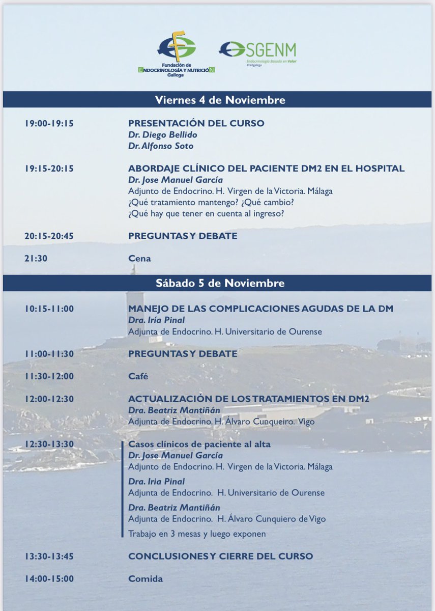 SoGENM's tweet photo. Terminando el congreso de la #SEEN2022, recordamos el próximo curso de la @SoGENM . Con un programa excelente para trabajar conjuntamente entre #Endocrino #Cardiología #Nefrología #MInterna #AtencionPrimaria por la #Diabetes. 
Últimos días para inscribirse. 🗓️ 4-5 de Noviembre. https://t.co/J0XhR1jzSr