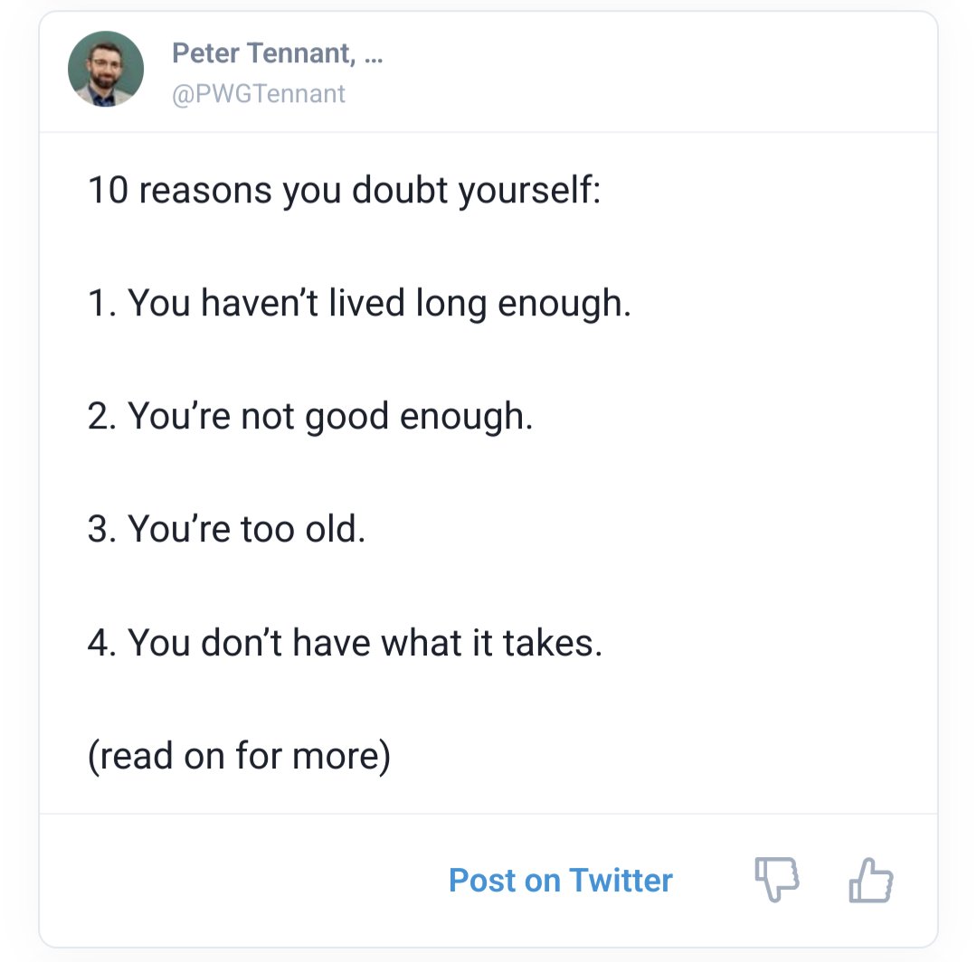 PWGTennant's tweet photo. @Dr2NisreenAlwan The #AITweetGenerator seems to think I'm some kind of poundland life coach. Maybe I am and haven't realised 🤦🏻‍♂️😵‍💫🤣 https://t.co/3qMvWA7HwA