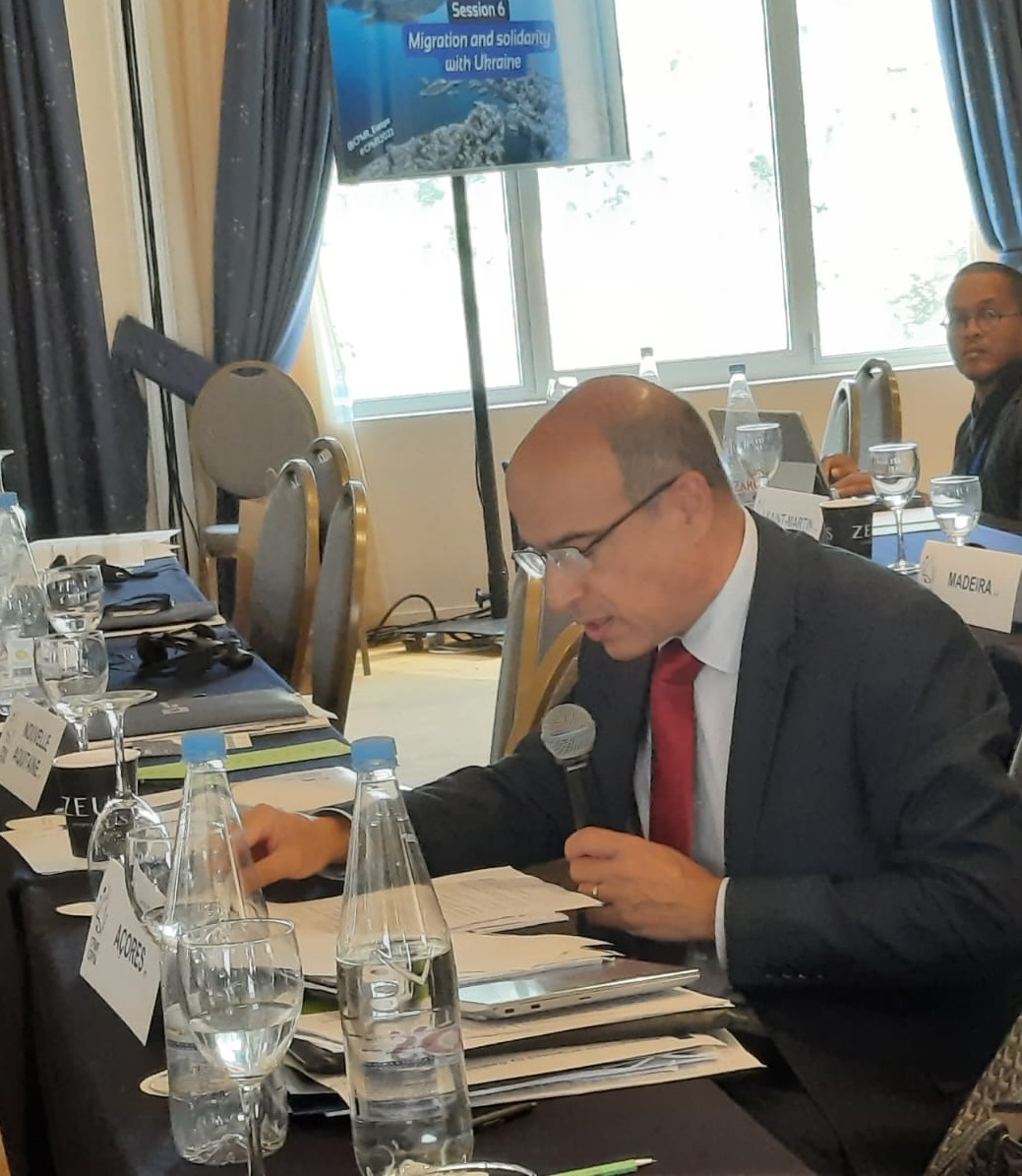 CPMR_ISLANDS's tweet photo. #CPMR2022 | #Migration session

🗣️The Autonomous Region of the Azores 🇵🇹 has participated in the collective effort, within the framework of its competences &amp; resources, &amp; collaborated with other #regions in humanitarian support, #integration &amp; reception of #refugees from Ukraine https://t.co/IKMQaY9dzY