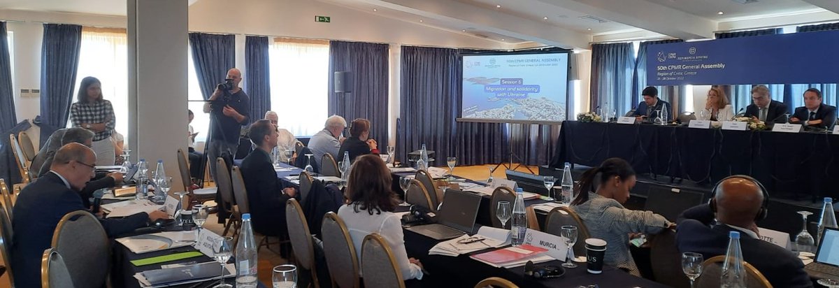 CPMR_ISLANDS's tweet photo. #CPMR2022 | #Migration session

🗣️The Autonomous Region of the Azores 🇵🇹 has participated in the collective effort, within the framework of its competences &amp; resources, &amp; collaborated with other #regions in humanitarian support, #integration &amp; reception of #refugees from Ukraine https://t.co/IKMQaY9dzY