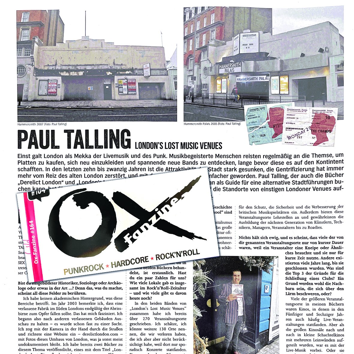 DGBOOKS's tweet photo. Great feature and interview with Paul Talling in the latest issue of @OxFanzine about his latest book 'London's Lost Music Venues 2' which is available from all good booksellers and direct from us here https://t.co/071K6O9aeb @derelict_london @turnarounduk https://t.co/iWf7zUWISq
