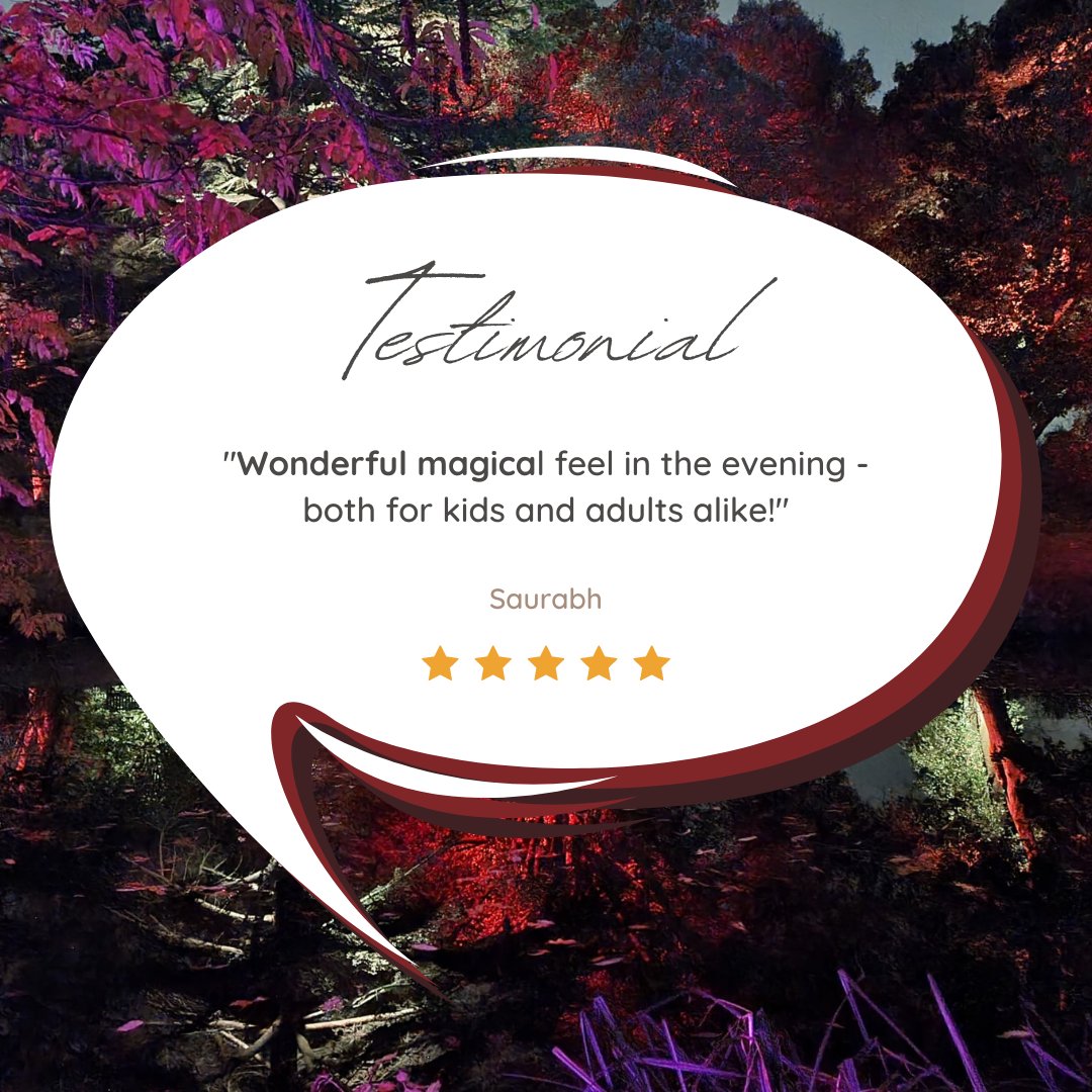 An event for everyone! Thank you, Saurabh, for your glowing review. 

You can find out more about our upcoming event by visiting our website here: fal.cn/3t8jj

#EnchantedWoodland #walkinthepark #novemberevents #happyfriday