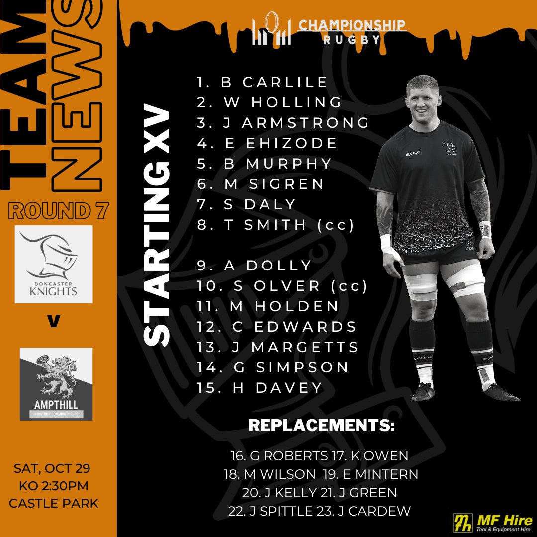 𝗧𝗘𝗔𝗠 𝗡𝗘𝗪𝗦 📝

2️⃣ Changes to the starting line-up
🆚 Ampthill
📅 Sat, Oct 29
📍 Castle Park
⏰ KO 2:30pm

➡️ bit.ly/3sEmiel
